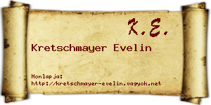 Kretschmayer Evelin névjegykártya